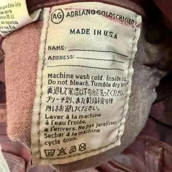 AG - ADRIANO GOLDSCHMIED Legging Ankle Super Skinny Leather Jean 27 #POY1288 - Picture 10 of 10